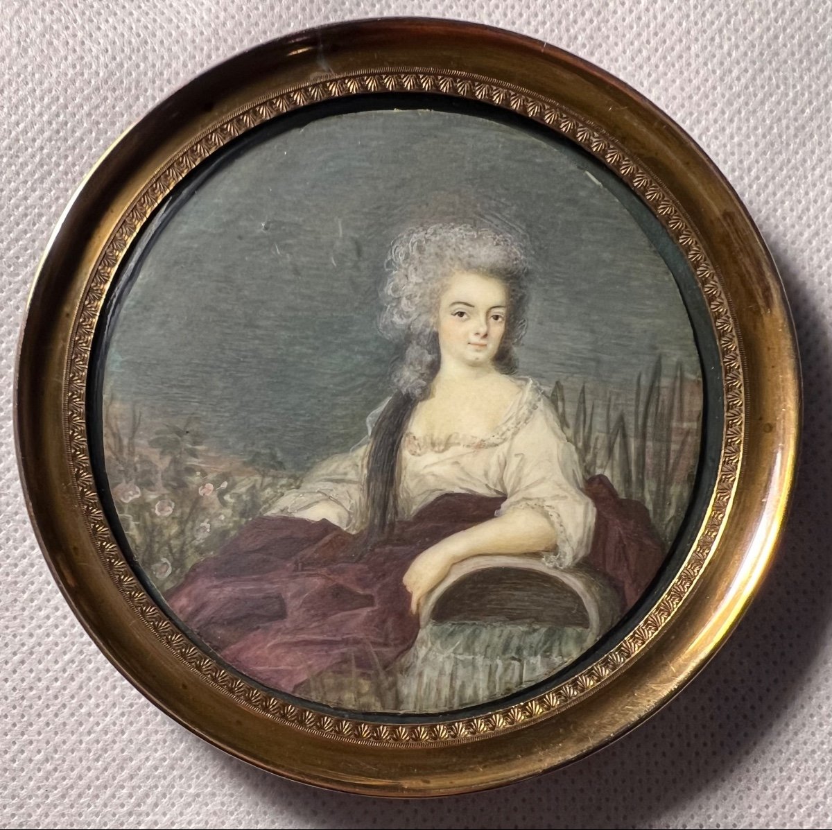 Miniature Portrait Victory Of France 18th Century