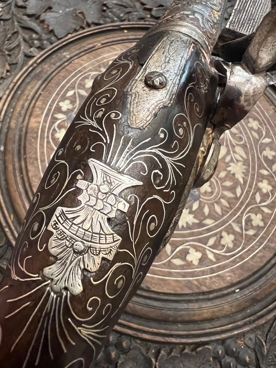 Flintlock Pistol Signed Lamotte Leyne In Saint Etienne For The Ottoman Market Circa 1800-photo-4