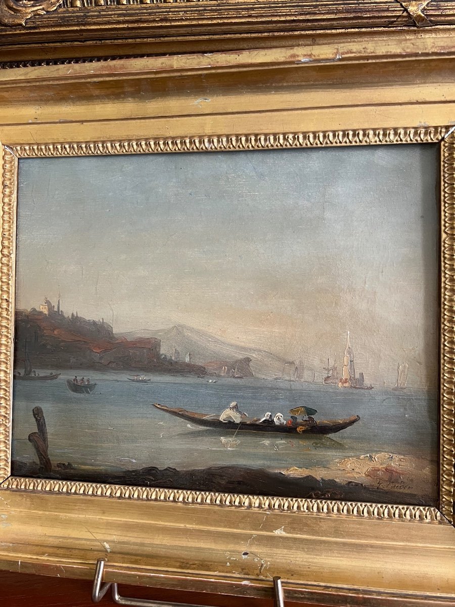 View Of The Bosphorus By Henriette Gudin 1825 -1876 Paris -photo-3
