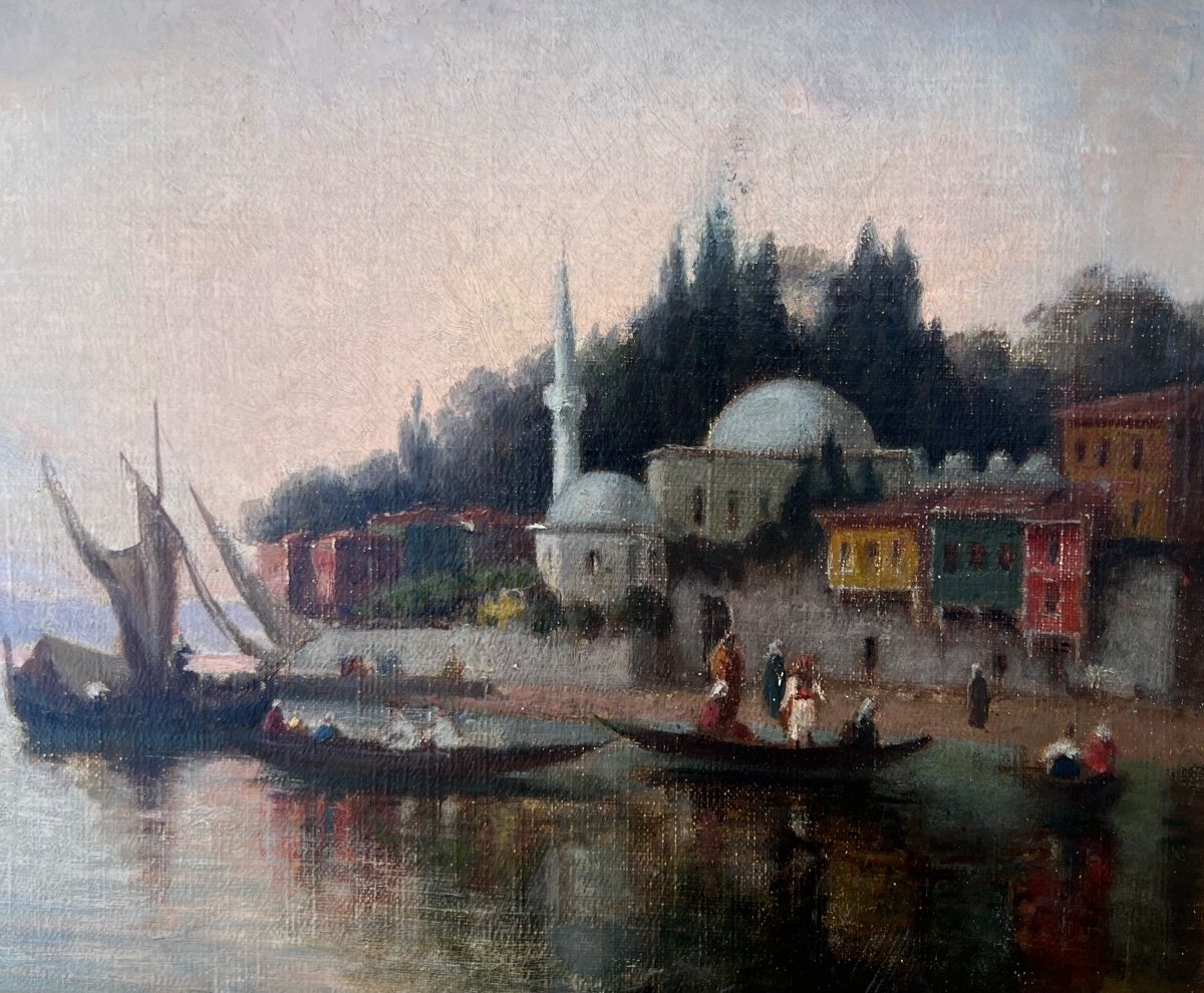 Huile Sur Toile Bosphore Constantinople Istanbul -photo-2