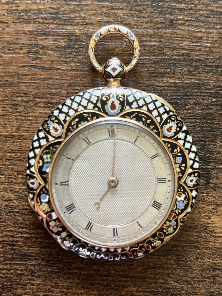 Montre à gousset Audemart à Genève en or 18k 