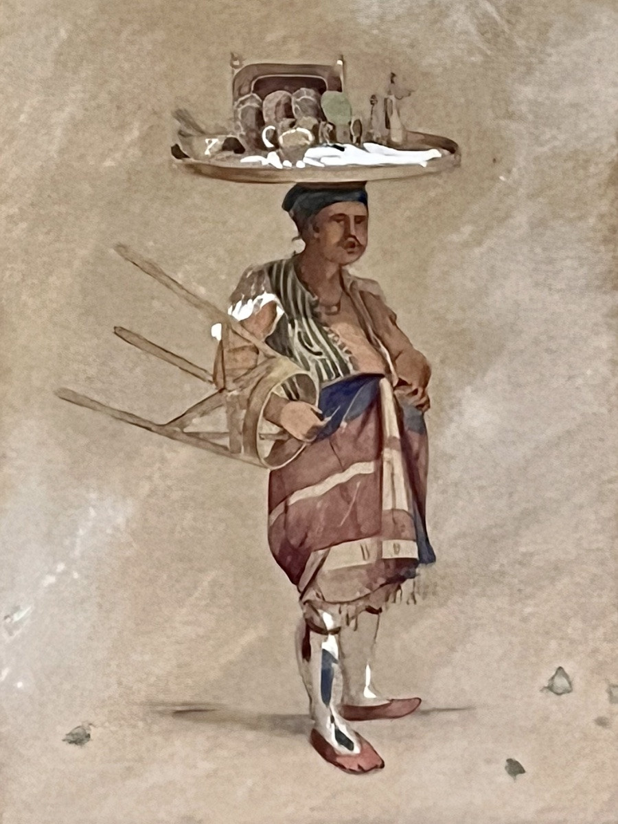 Seven Watercolors, With Gouache Highlights Over Pencil Drawings (ottoman Empire) Circa 1850-90-photo-3