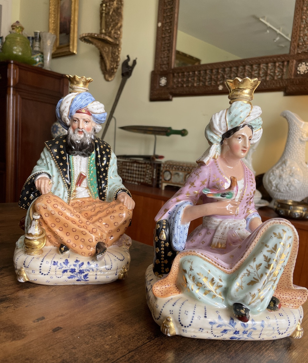 Sultan et sultane en porcelaine 