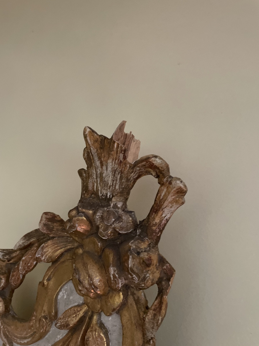 Porte turban Ottoman en bois peinte et doré 18eme siècle -photo-4