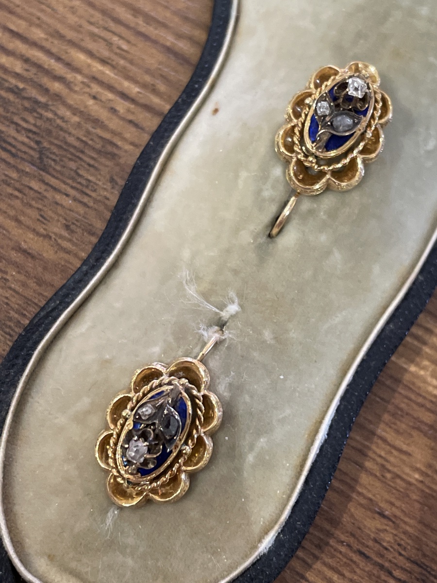 Parure en or 18k et diamants taillés à l’ancienne vers 1850-1880-photo-4