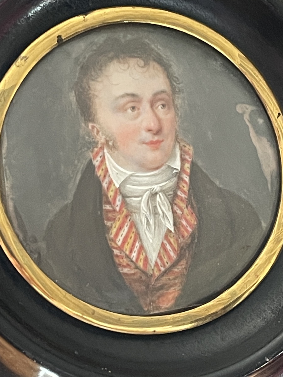Portrait miniature par SOYER Jean Baptise vers 1795-photo-2