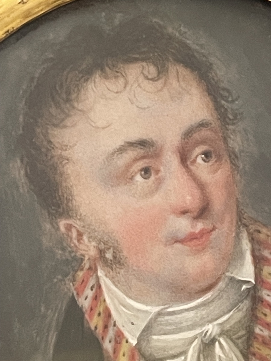 Portrait miniature par SOYER Jean Baptise vers 1795