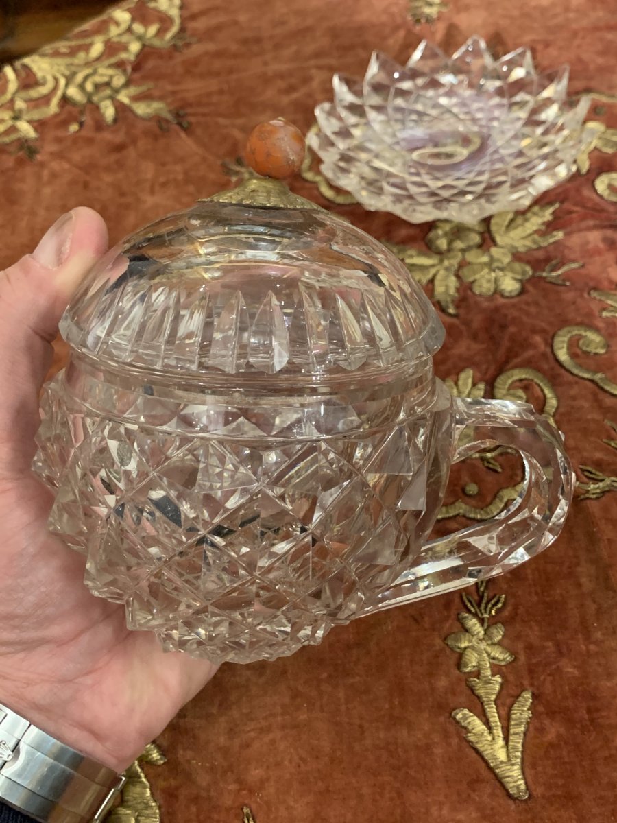 Tasse Sous Tasse En Cristal Marché Ottoman Fin Du 19e Siècle -photo-2