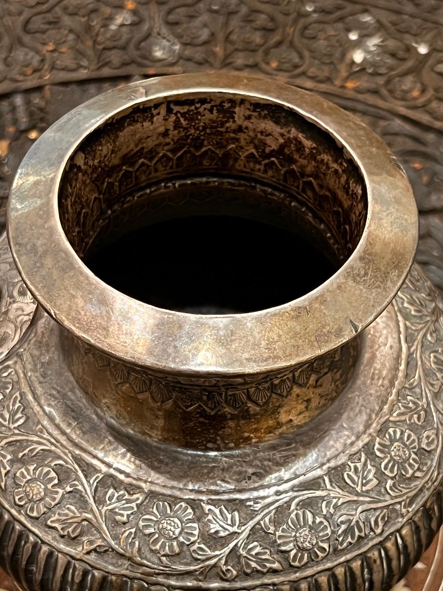 Silver Hookah 18th Century Mughal India-photo-2