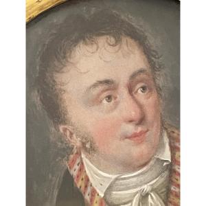 Miniature Portrait By Jean Baptiste Soyer, Circa 1795