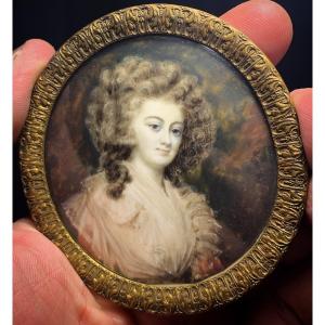Portrait Miniature Fin 18eme