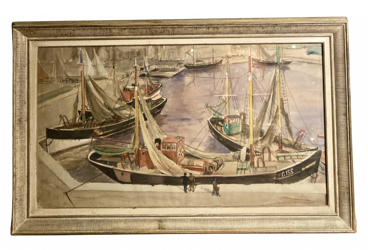 Watercolor, Georges Vanardois, Ostend