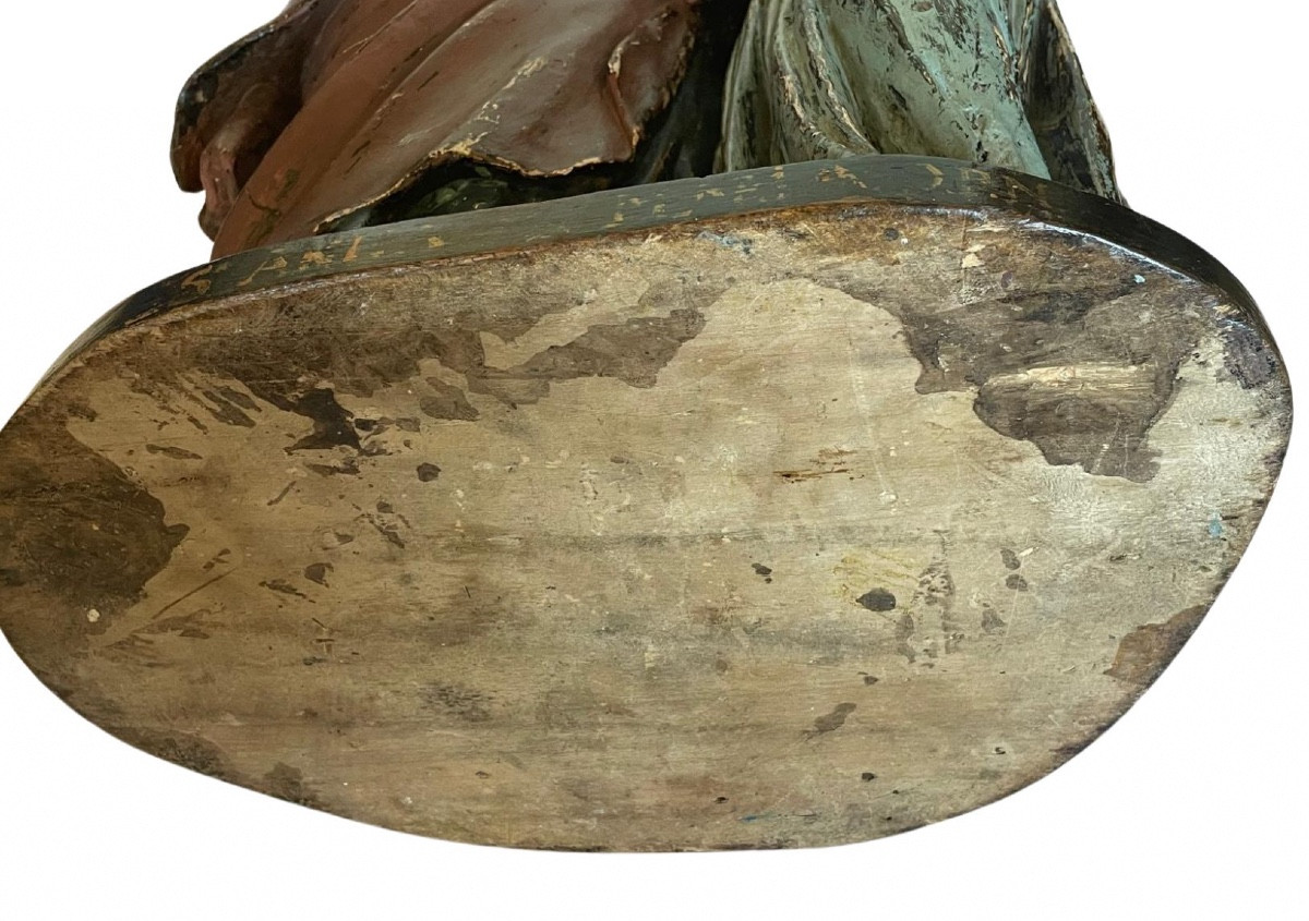 Flemish Sculpture Of St. Anne And Mary-photo-2