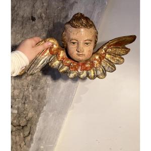 Angel In Wood, 17th/18th Century 