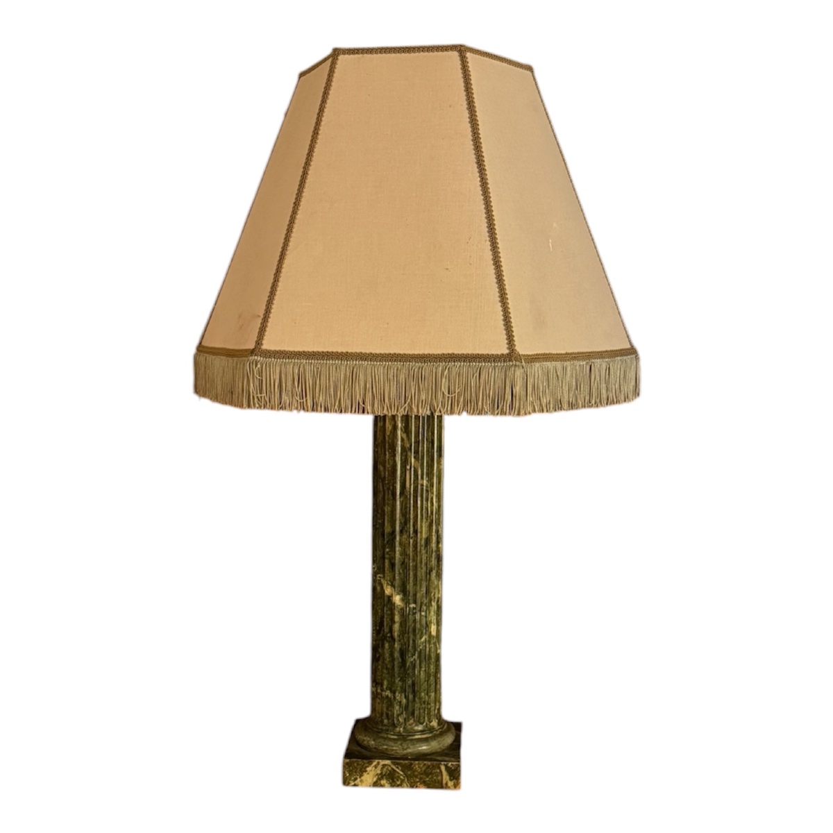 Neoclassical Fluted Wooden Floor Lamp With Marble-effect Finish / E-photo-3