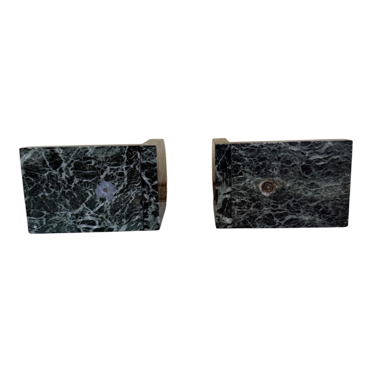 Pair Of Art Deco Bookends Made Of Marble Inlay -photo-3