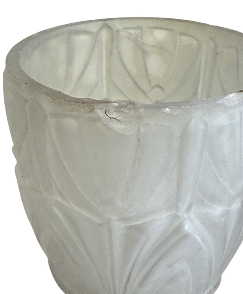 Art Deco Night Light And Clock – Signed Bayard – Frosted Glass Tulip Shade-photo-1