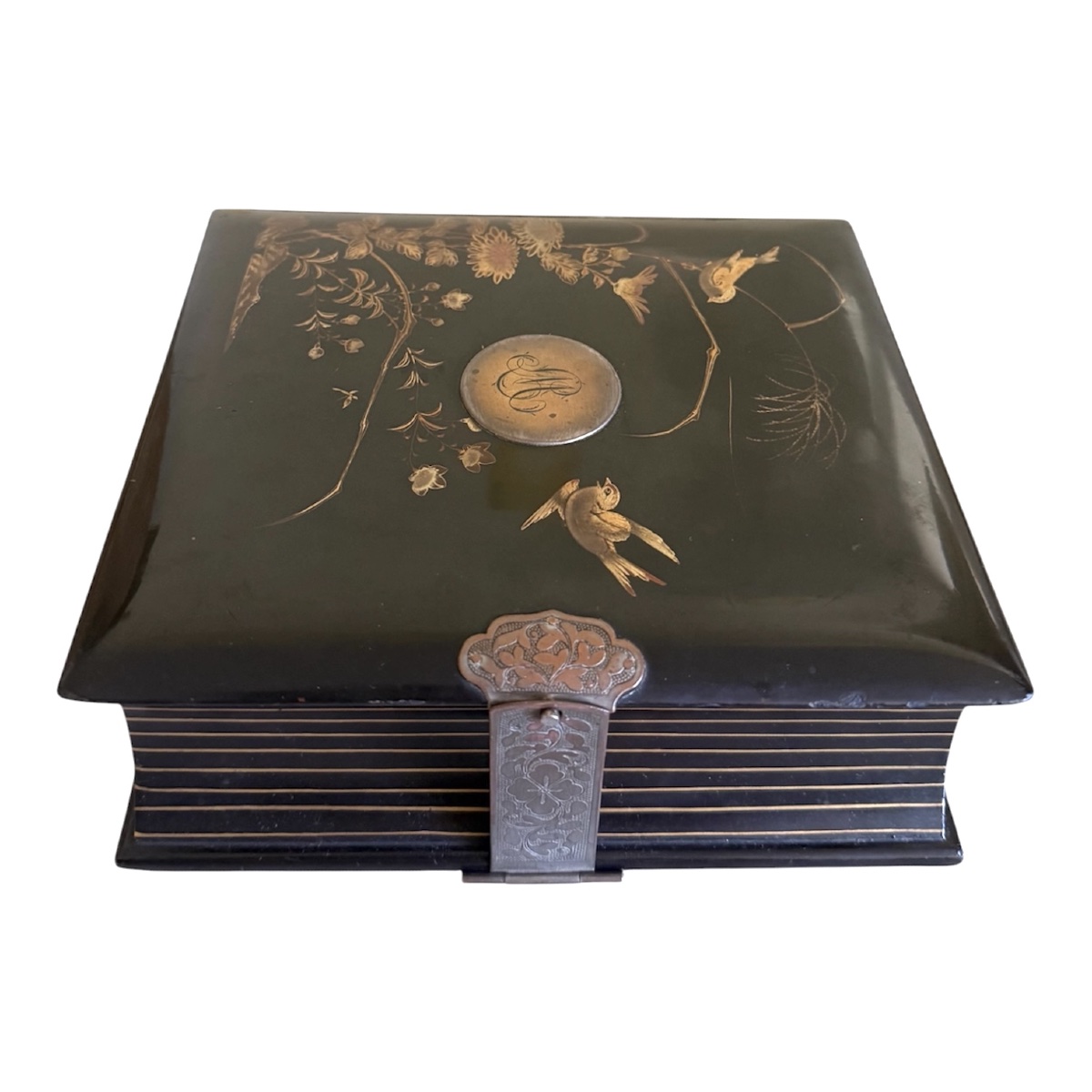 Coffret en"Trompe-l'œil" Livre Décor Japonisant ep. Napoléon III-photo-2