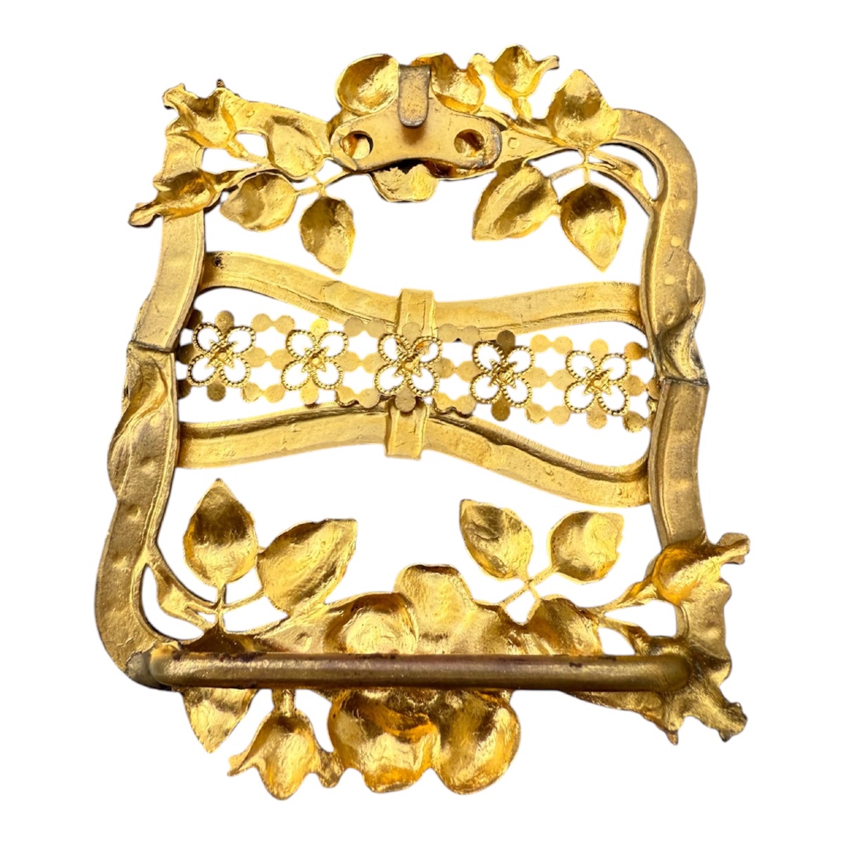 Boucle de Ceinture -Cape Art Nouveau en Métal Doré-photo-4