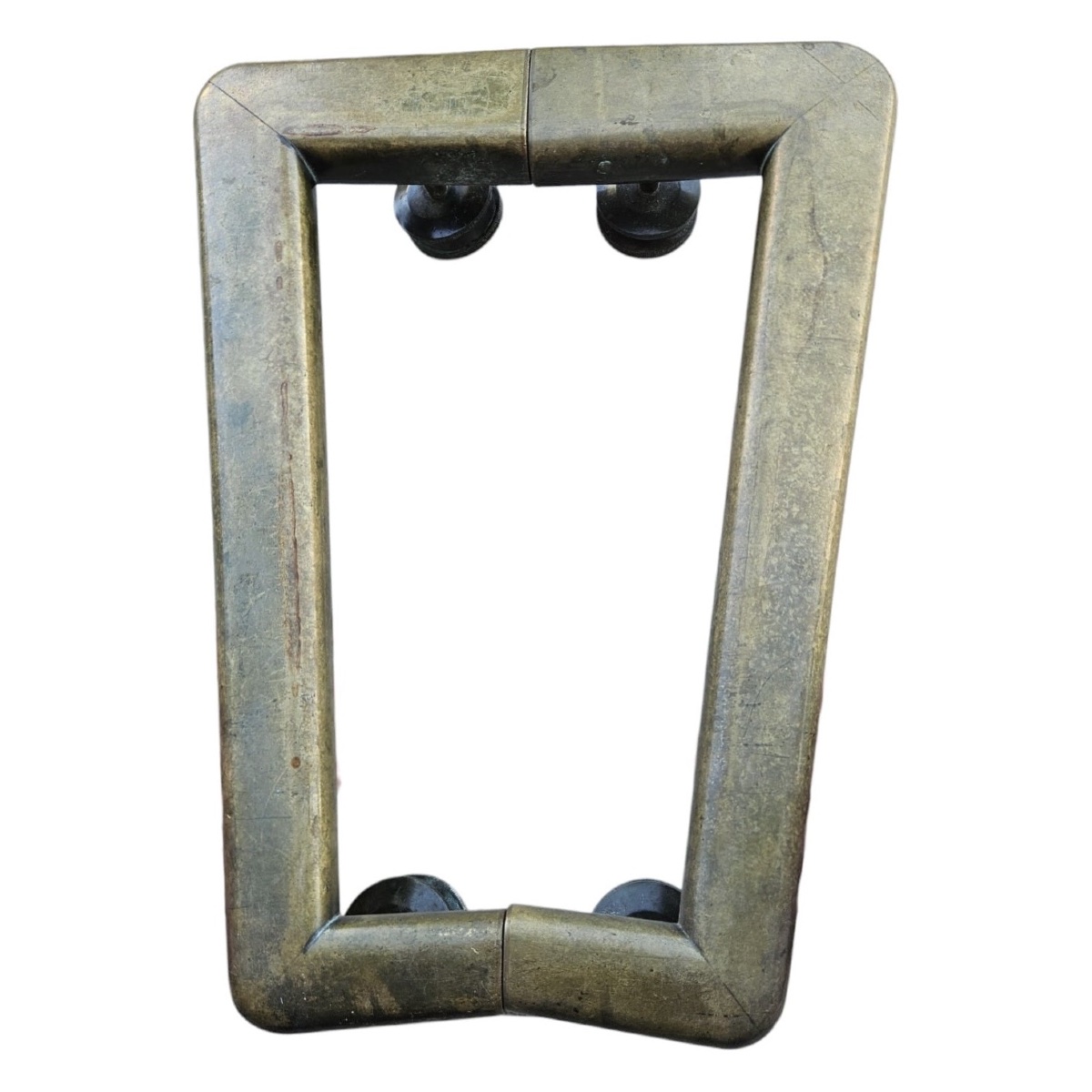 Grande paire de poignée de porte en bronze style Art-déco Ht:39cm-photo-2