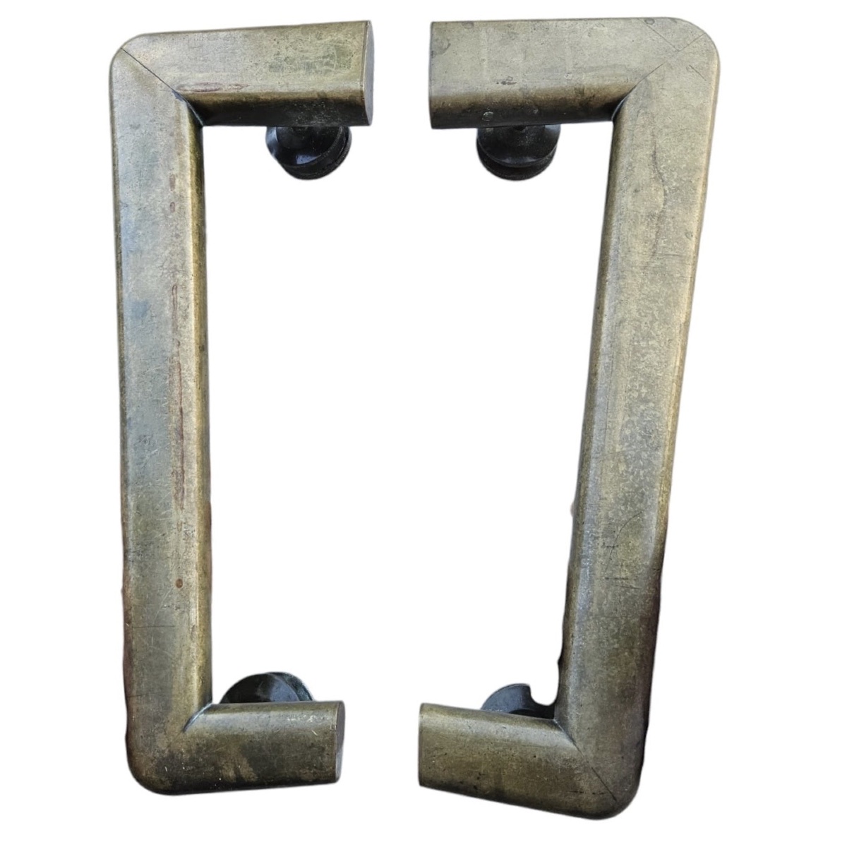 Grande paire de poignée de porte en bronze style Art-déco Ht:39cm