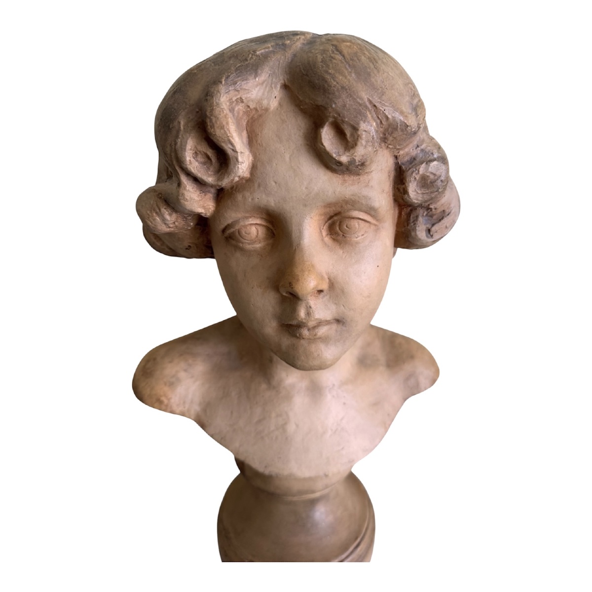 Buste d'enfant Signé José Martín(1891-1985) Sculpture époque Art déco.-photo-2