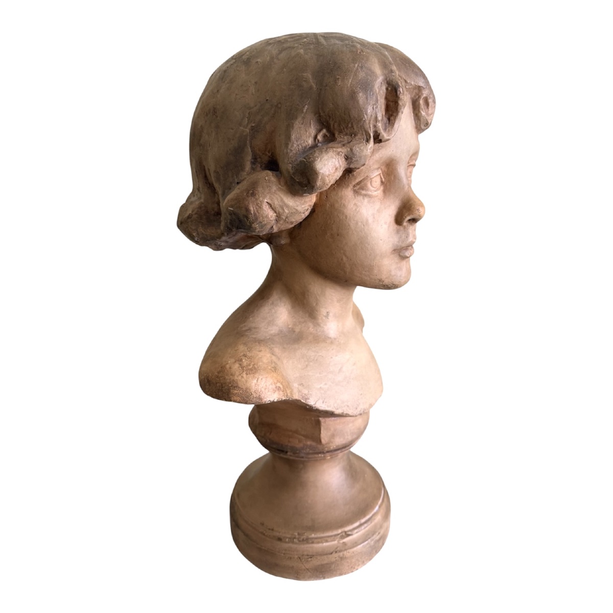 Buste d'enfant Signé José Martín(1891-1985) Sculpture époque Art déco.-photo-3