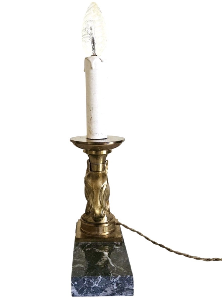 Gilded Bronze Nightlight, Circa 1960-photo-2