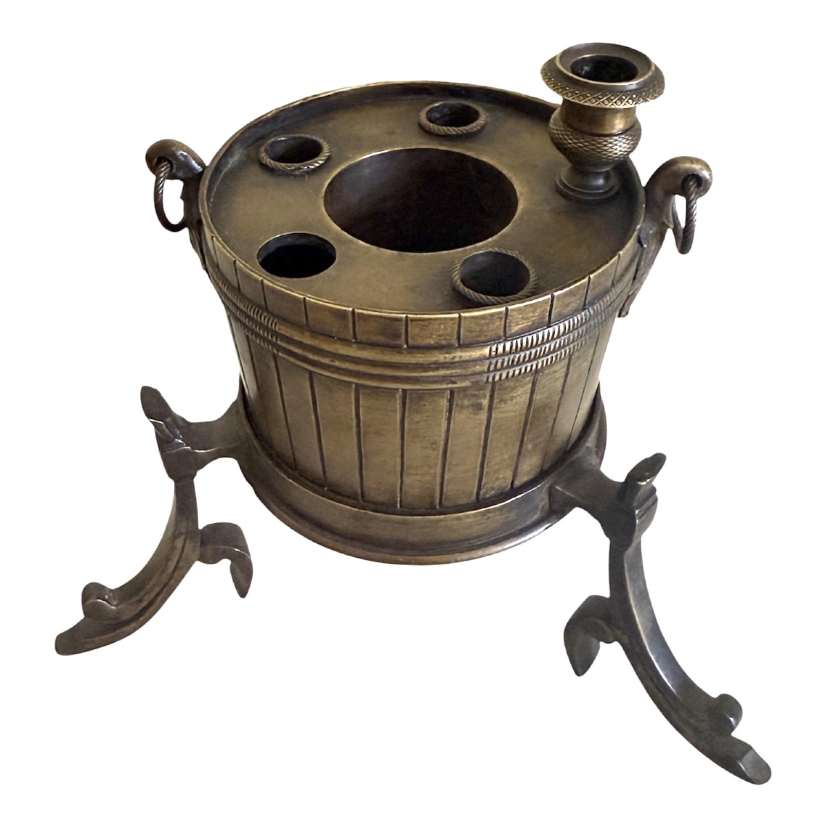 19th-century Bronze Inkwell And Writing Desk-photo-4