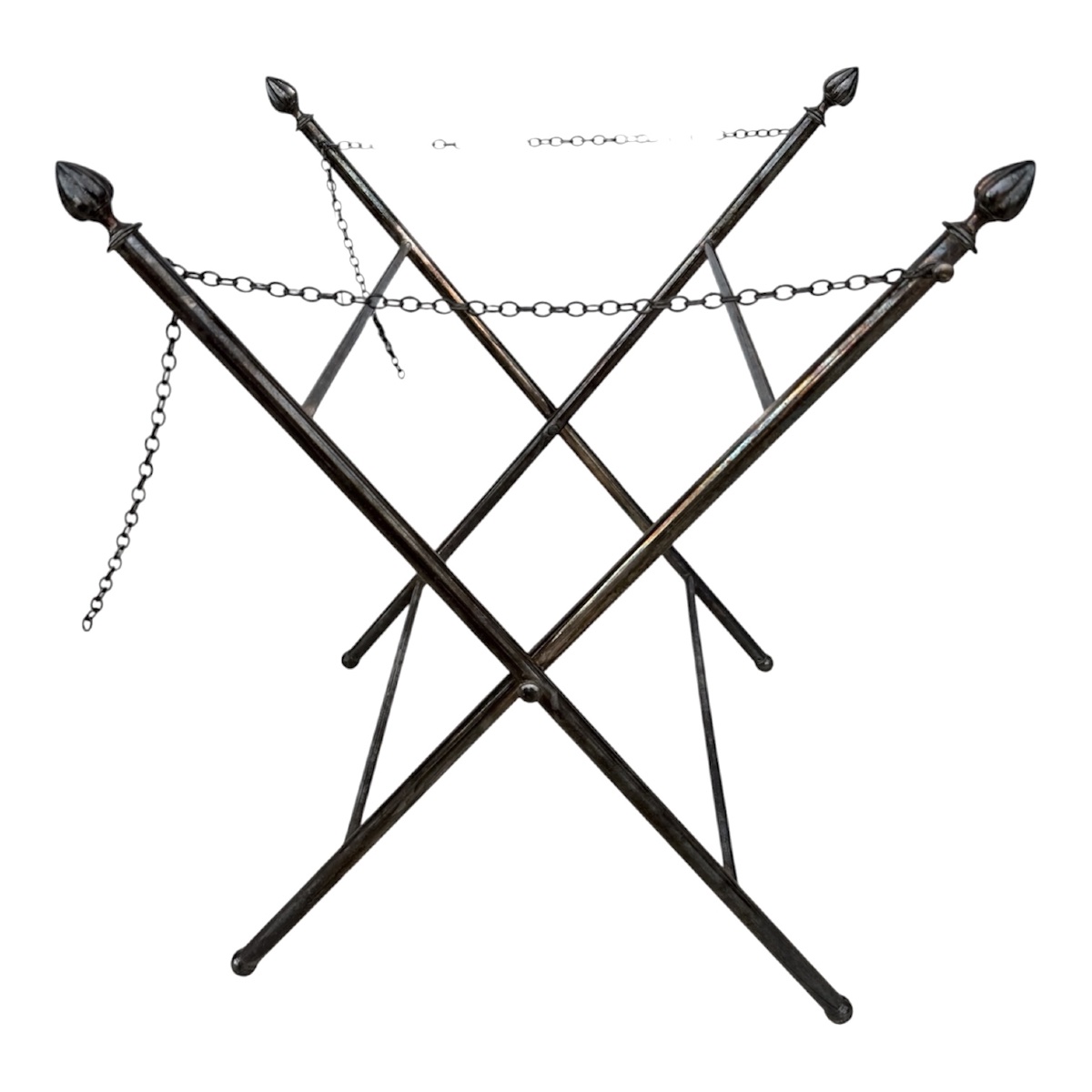 Foldable Silver-colored Metal X-shaped Base -photo-2