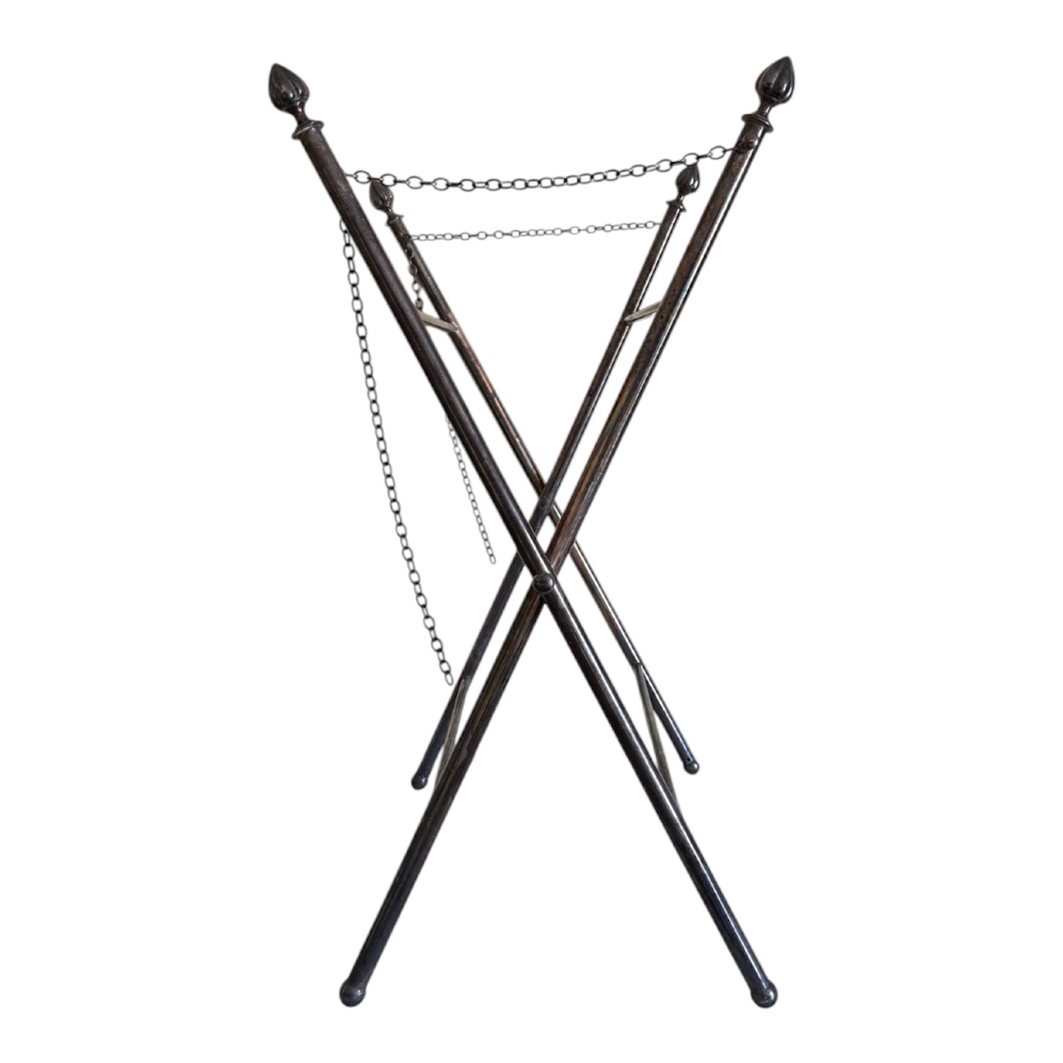 Foldable Silver-colored Metal X-shaped Base -photo-4