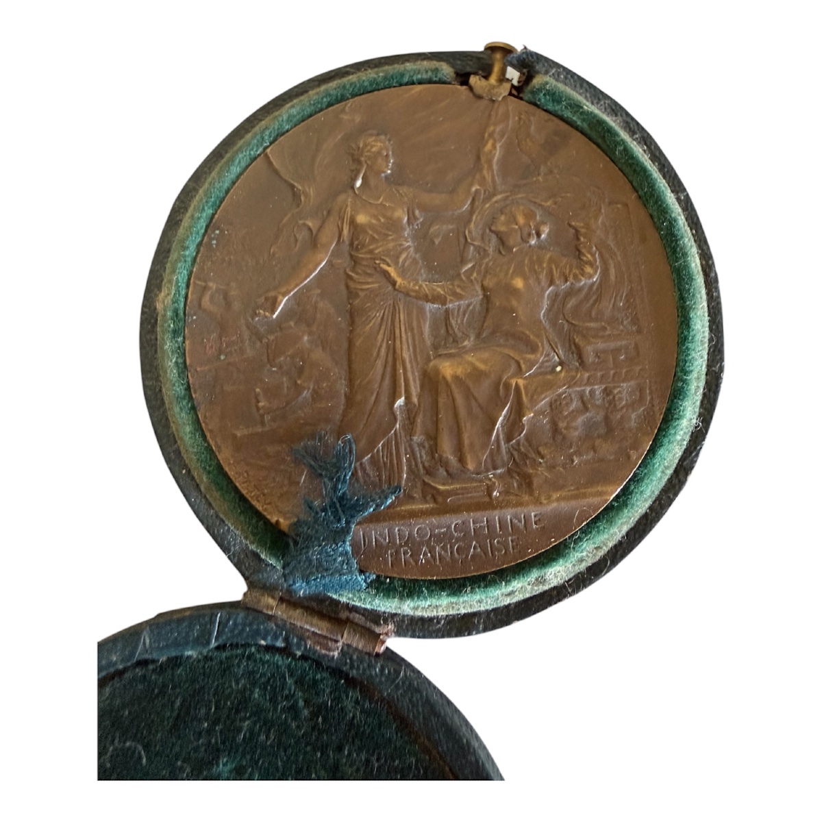 Rare Médaille Bronze - Exposition de Hanoï 1902 - Indo-Chine Française - Par Victor Peter, avec-photo-2