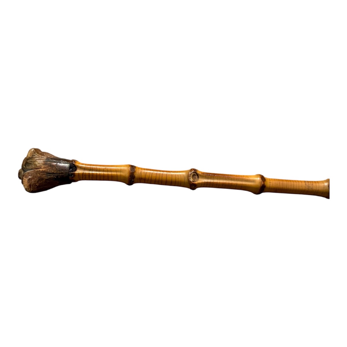 Bamboo Cane – Carved Dog-head Pommel-photo-4