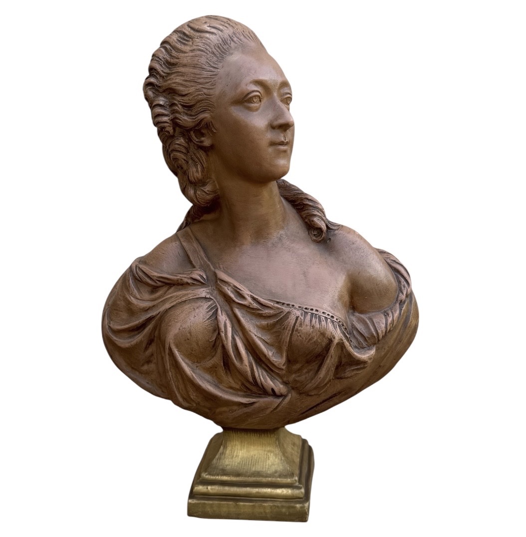 Terracotta Bust Of Madame Du Barry, After Augustin Pajou