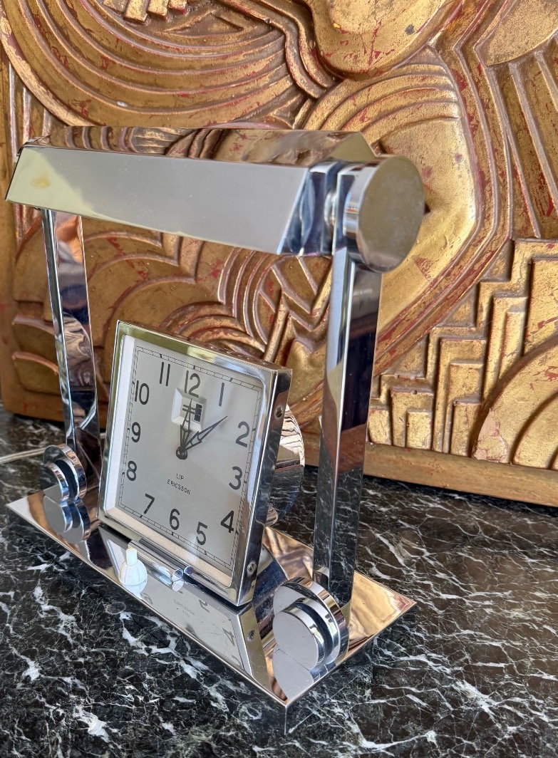 Lip Ericsson — Art Deco Desk Clock And Lamp, Circa 1935-photo-3
