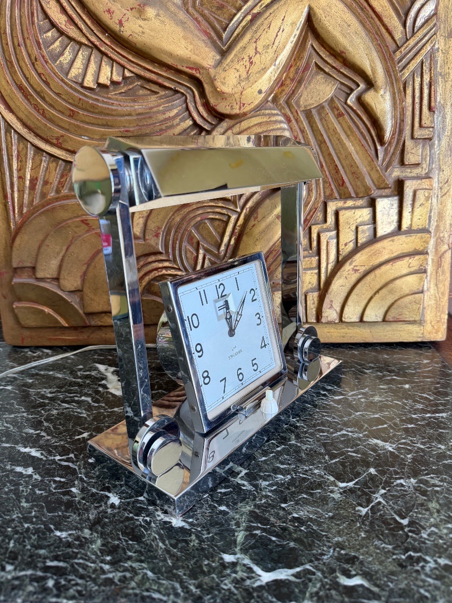 Lip Ericsson — Art Deco Desk Clock And Lamp, Circa 1935-photo-4