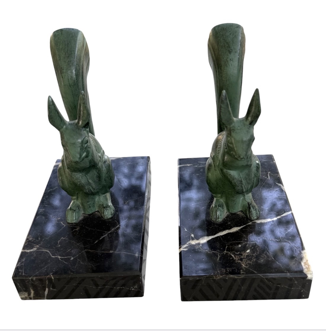 Pair Of Squirrel Bookends, Art Deco-photo-3