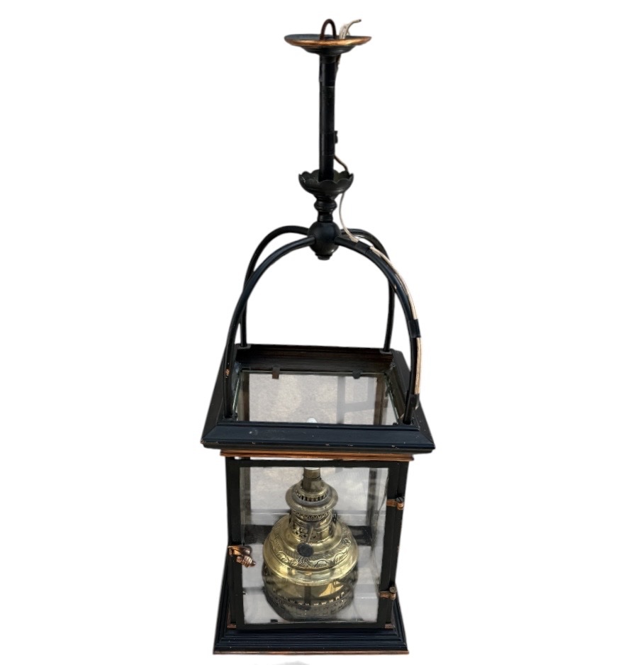 19th-century Copper Lantern With A Double Patina-photo-2