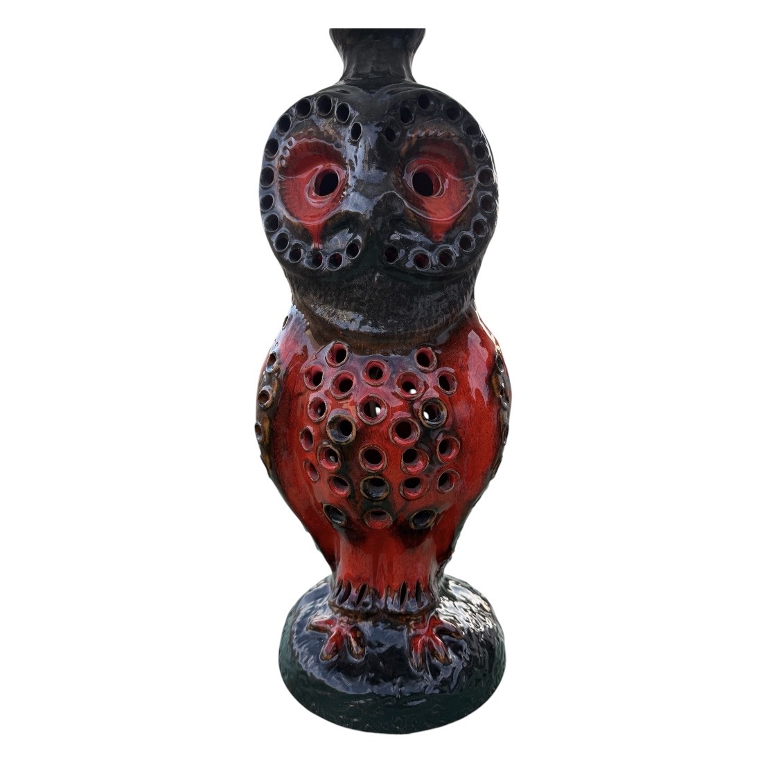 Important Ceramic Owl Floor Lamp By Walter Gerhards, 1960s–70s-photo-2