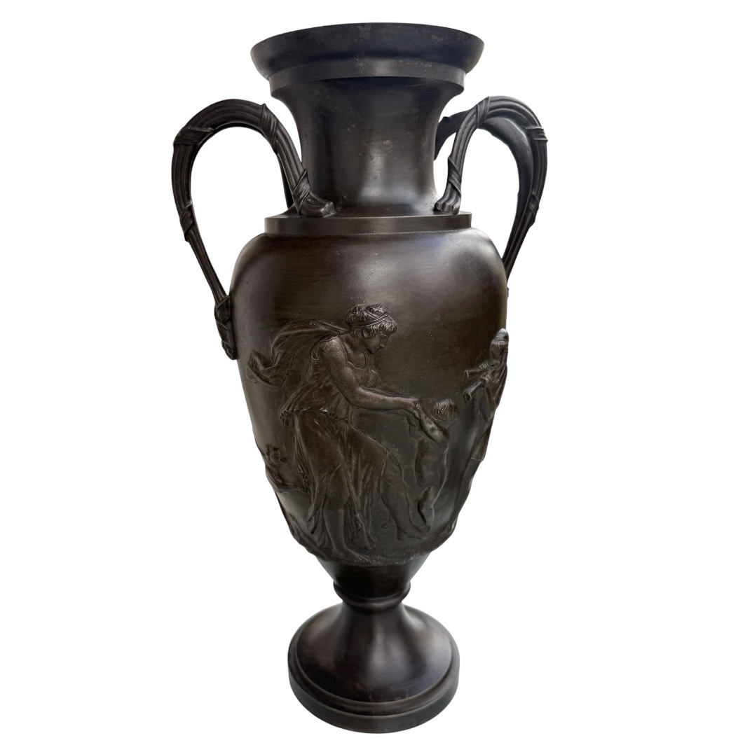 Grands Vases à  l’antique métal patiné « Les Métamorphoses d’Apulée »-photo-6
