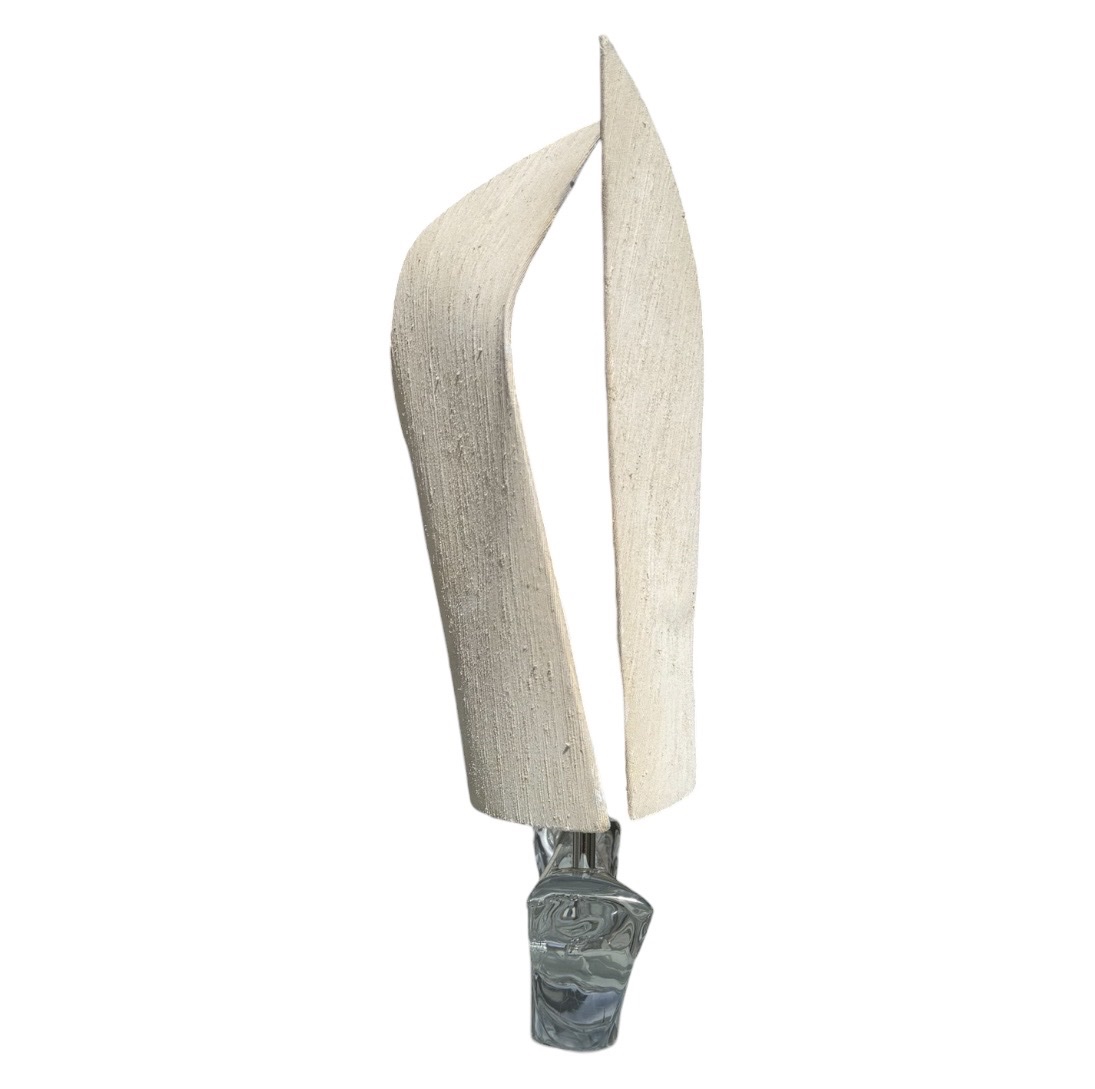Daum Crystal Sailboat Lamp — "vent d'Ouest" Model - Engraved Signature-photo-4