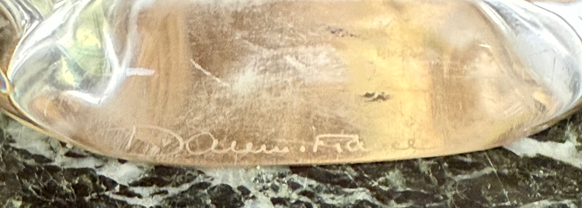 Daum Crystal Sailboat Lamp — "vent d'Ouest" Model - Engraved Signature-photo-3