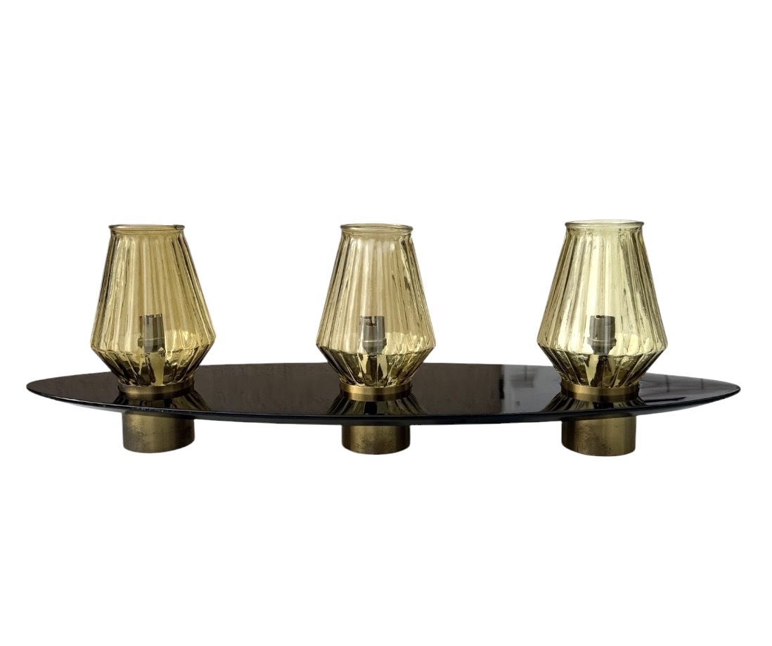MAISON ARLUS GRANDE LAMPE NAVETTE À POSER VERS 1950