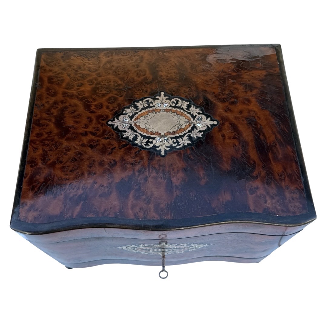 E.p. Napoleon III Liquor Cabinet  Thuja Burl & Boulle Marquetry/mother-of-pearl -photo-3