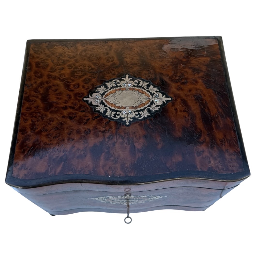 E.p. Napoleon III Liquor Cabinet  Thuja Burl & Boulle Marquetry/mother-of-pearl -photo-1