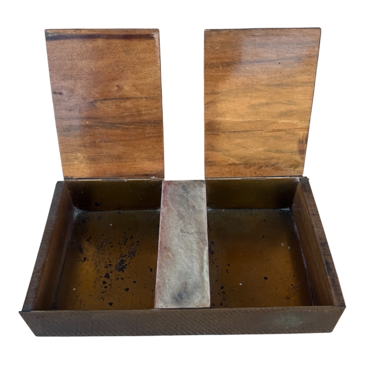 Art Deco Box, Guilloché Metal, Parchment, And Black Enamel-photo-1