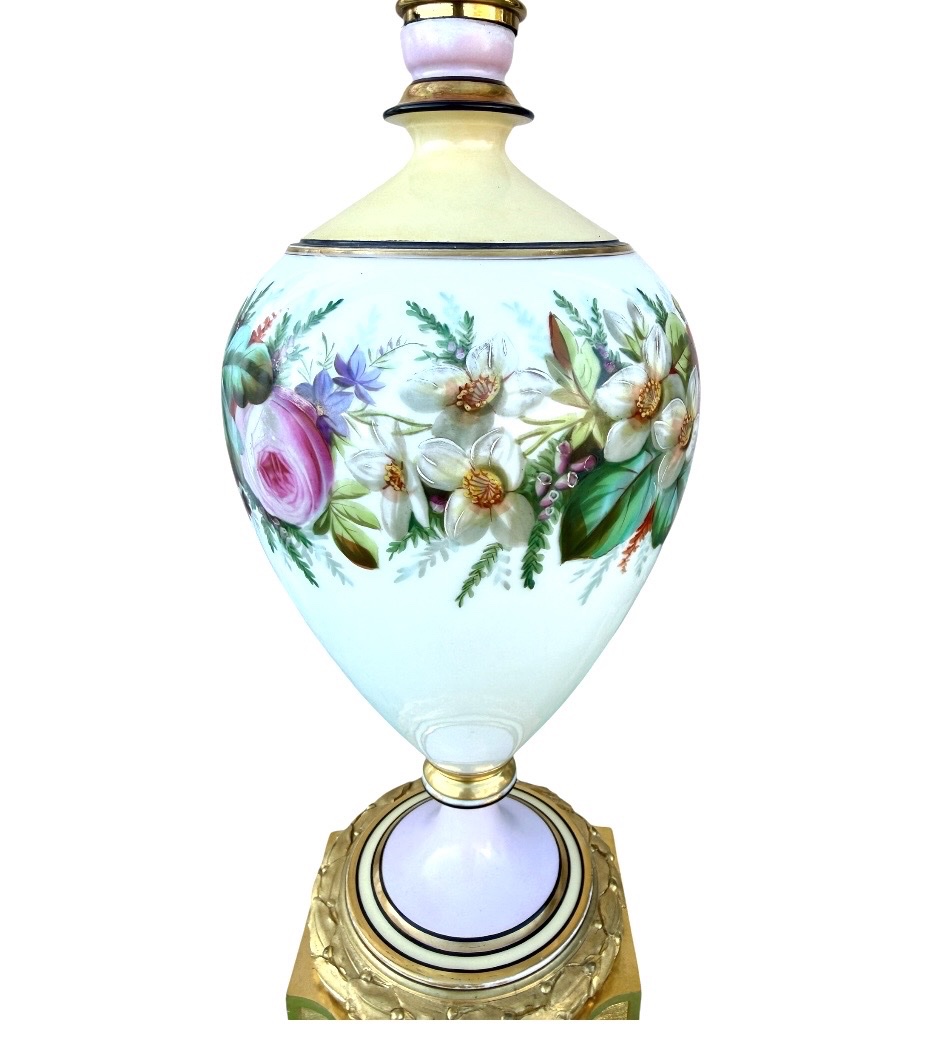 Large 19th-century Parisian Porcelain Lamp-photo-2