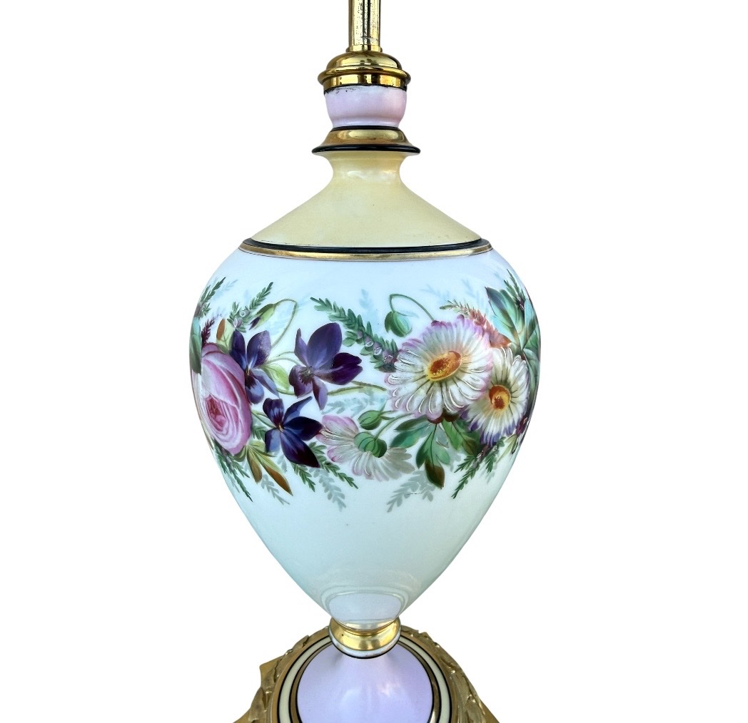 Large 19th-century Parisian Porcelain Lamp-photo-6