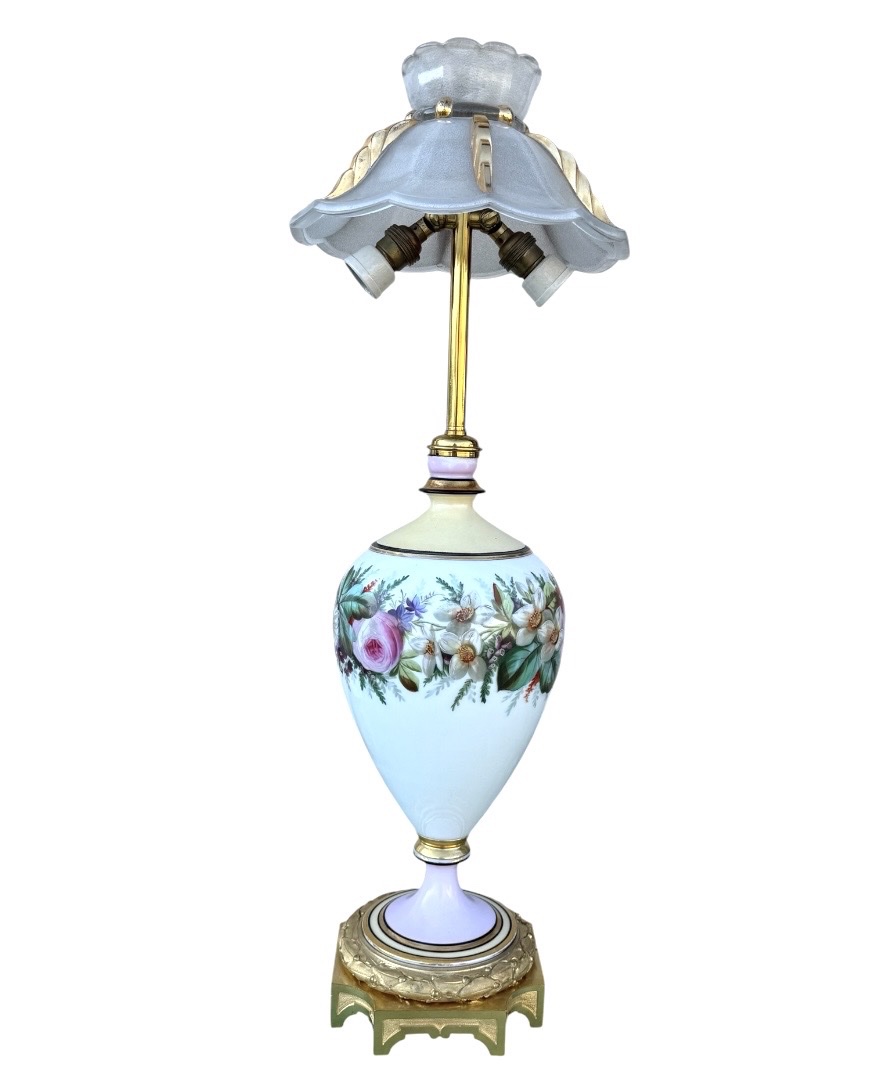 Large 19th-century Parisian Porcelain Lamp