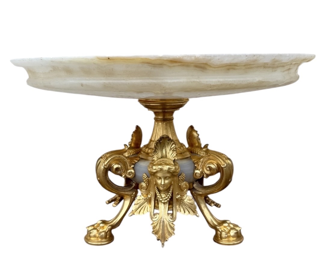 Goblet  Mainly Made Of Onyx And Gilded Bronze  Attributed To The Compagnie Des Marb